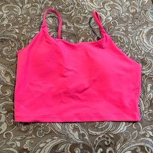 Pink Lily “Let’s Seize the Day” crop tank sports bra Hot Pink XL